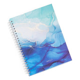 Cuaderno A4 T/d 120hjs Raya Y Cuadro Punto Cero Marmol Azul