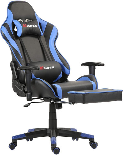 Silla Gamer Ergonómica Masaje Azul Oferta