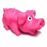 Latex Dog Squeaky Chew Toy Mini Pig Pink 3.9 