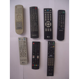 Lote Com 7 Antigos Controles Remotos P/ Tv - LG, Sony, Semp