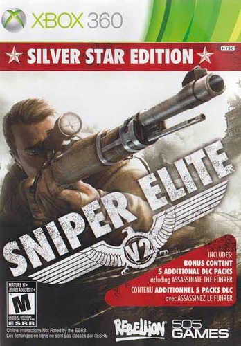Jogo Xbox 360 Sniper Elite V2 Silver Star Mídia Física