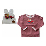 Blusa E Touca Infantil De Frio Inverno Quentinho Carros