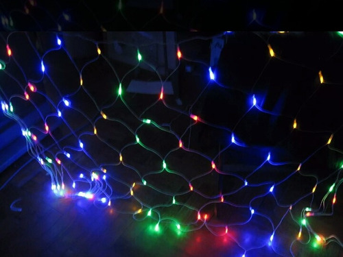 Malla Led 120 Luces 1,5 X 1,5 Metros Luz Navidad Fiesta