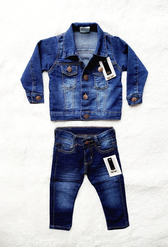 Jaqueta Jeans Infantil Menino E Calça Lycra - Homenzinho