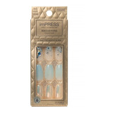 Uñas Impress Kiss / Press-on Modelo Birthstone Light Blue