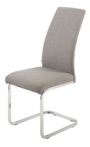 Silla Moderna Chenille Cromo Modelo Veneta Pack 4 Unid Envio