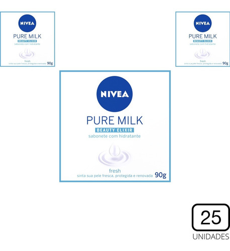 Kit 25 | Sabonete Barra Nivea Pure Milk