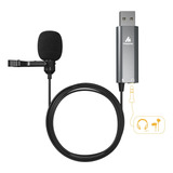 Micrófono Lavalier Usb Conector Auriculares, Micrófon...