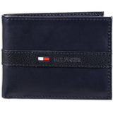 Tommy Hilfiger Billetera De Piel Para Hombre, Delgada Y