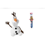 Boneco De Pelucia Olaf Fronze 40cm Amigos + Relógio Projetor