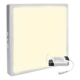 Plafon Painel Led 25w (24)  Sobrepor Quadrado 3000k Quente