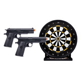 Kit 2 Pistolas Resorte Airsoft Game Face Stinger Con Diana