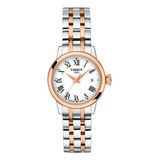 Reloj Mujer Tissot Classic Dream Acero Bicolor Rosa Color Del Bisel Pvd Rosa Color Del Fondo Blanco