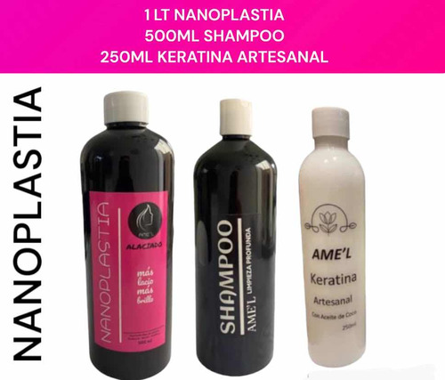Nanoplastia Reconstructiva 1lt + 500ml Shampoo + Keratina!!