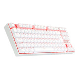 Teclado Redragon Kumara K552w White Switch Red Led Vermelho