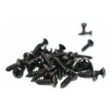 Set De Tornillos Para Placa/pickguard Negros (12 Unidades)