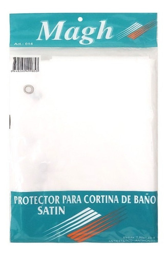 Protector De Cortinas De Baño Anti Hongos Satin Color Blanco Protector Satin