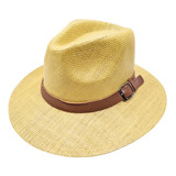 Sombrero Tipo Panama Cinta Cuerina Verano