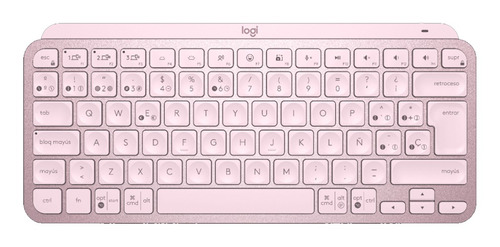 Teclado Logitech Wireless Mx Keys Mini Rosa Retroiluminado 