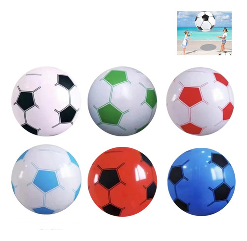 Pelota Inflable De Playa Diseño Balon De Futbol 37cm 0.0 (0)