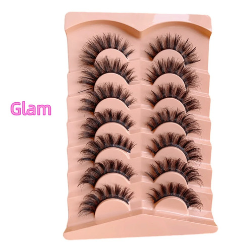 7 Pares Pestañas Postizas En Tira 3d Volumen Cómoda Natural