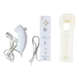 Control Wiimote + Nunchuk Blanco Para Consola Nintendo Wii