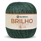 Barbante Brilho Dourado N°6 Euroroma - Cor Verde Musgo