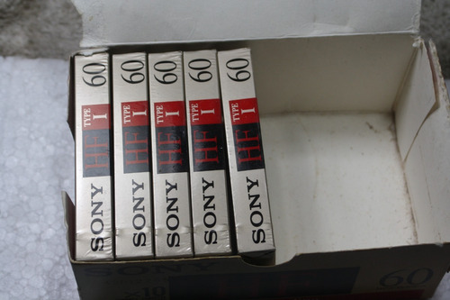 5 Fitas Cassettes De Audio Sony Hf60 Lacradas