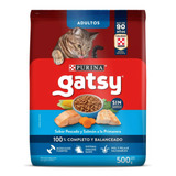 Alimento Seco Gato Adulto Gatsy Pescado Salmón 5 X 500g