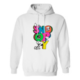 Sudadera Con Gorro Letras Colores Fluorescentes Snoopy 