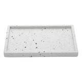 Bandeja Lyor Terrazzo De Mármore 27cm X 17cm X 2cm