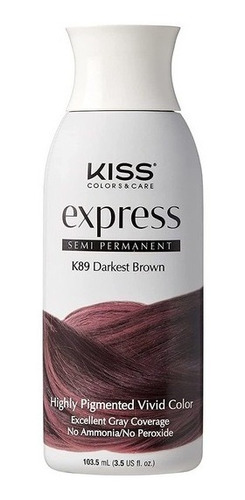 Kiss Express K89 Cafe Obscuro Pigmento Tinte Semi Permanente