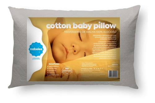 Travesseiros Cotton Baby Ecológico De Algodão Orgânico