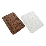 Felpudo En Relieve De Adoquines De 2 Piezas Absorbente Para