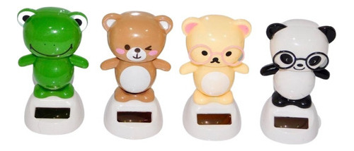 Adorno De Mesa Animales Mascota Solar Oso Sapito  7328-5 