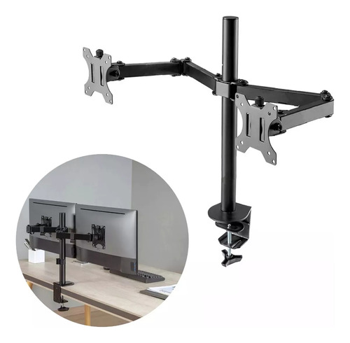 Suporte Para Monitor E Tv Mesa 2 Monitores Braço Articulado