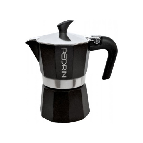 Cafetera 3 Pocillos Aluminio Pedrini Aroma Negra Antracita C