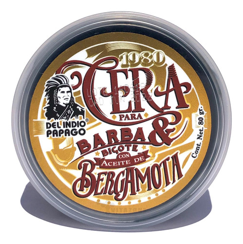 Cera Para Barba Y Bigote Con Aceite De Bergamota 88 Grs