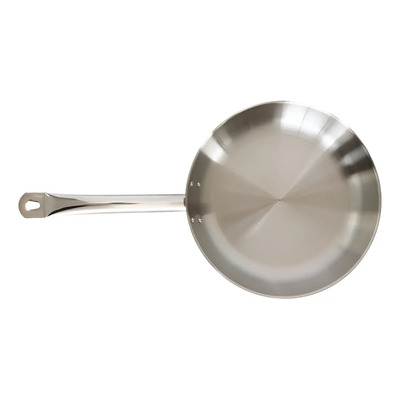 Sartén 30cm Profesional De Acero Inoxidable 304, Calibre 18\u002F10 Grado Alimenticio, Triple Fondo Apto Para Estufas De Inducción, Uso Industrial Profesional, 30cm Diam. X 4.9cm Alto. Acabado Cepillado | Meses sin interés