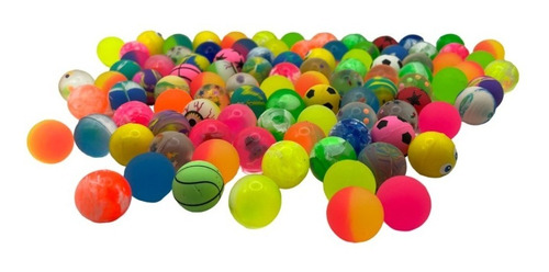 500 Pelota Loca Saltarina Chiclera Bolo Botona 2.5cm