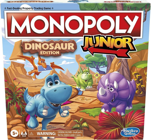 Hasbro Gaming Monopoly Junior: Juego De Mesa De Dinosaurios