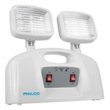 Lampara De Emergencia Led 2 Focos Philco Certificado Sec Color Blanco