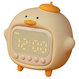 Reloj Despertador De Pato Para Niños Bonita Luz Nocturna Dos