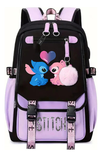 Mochila De Gran Capacidad Stitch De La Nueva Serie 2024 W1