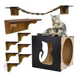 Playground Para Gato 9 Pcs Ponte Prateleira Degrau Toca