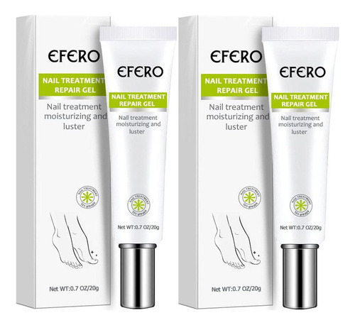 Crema En Gel Reparadora De Uñas Efero, 2 Unidades, Mejora Rá