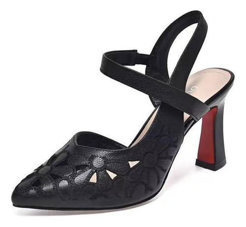 Sandalias De Tacón Alto Negras De Moda Para Mujer