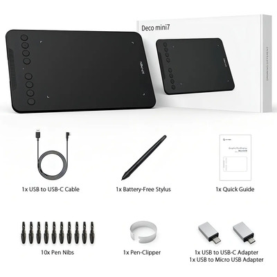 Tableta Digital P\u002Fdiseño Grafico Mediana Xp-pen Deco Mini 7 | Meses sin interés