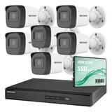 Kit Dvr 8 Ch Hikvision + 6 Camaras Ext 1080p Fullhd + Disco