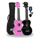 Pack Ukelele Electroacustico Soprano Colores Afinador Funda